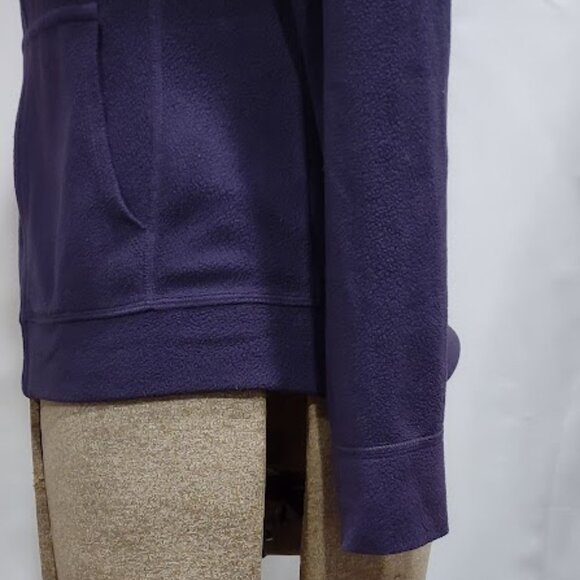 L.L. BEAN, PURPLE FULL ZIP HOODIE KANGAROO FRONT POCKETS ONE SHOULDER POCKET S - Picture 4 of 12